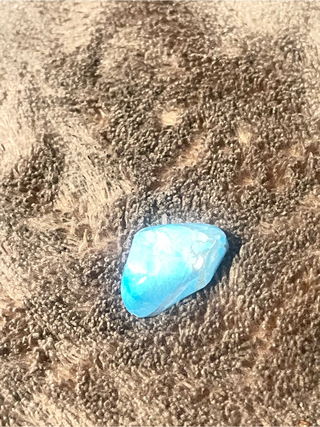 Bright Blue Polished Stone